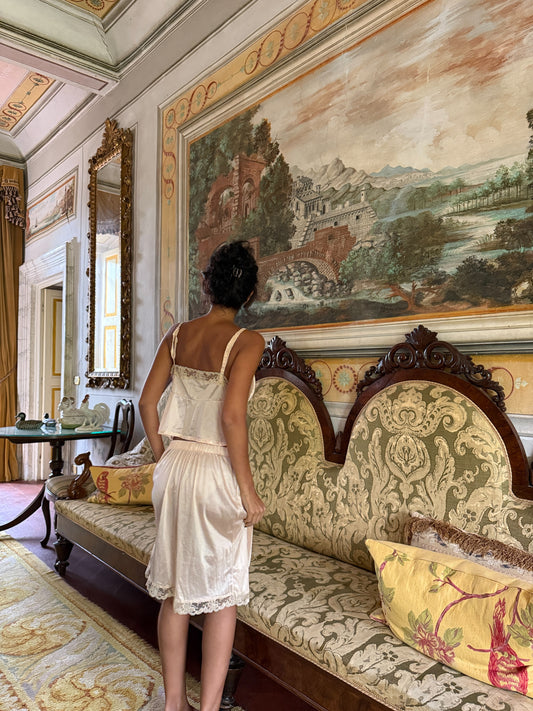 Ivory Lace Camisole Set (S-M)