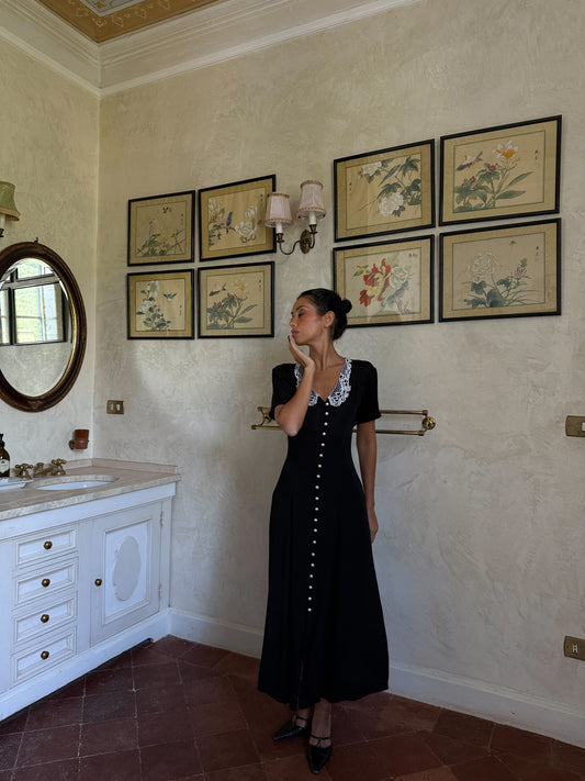 Midnight Collar Dress (XS-S)