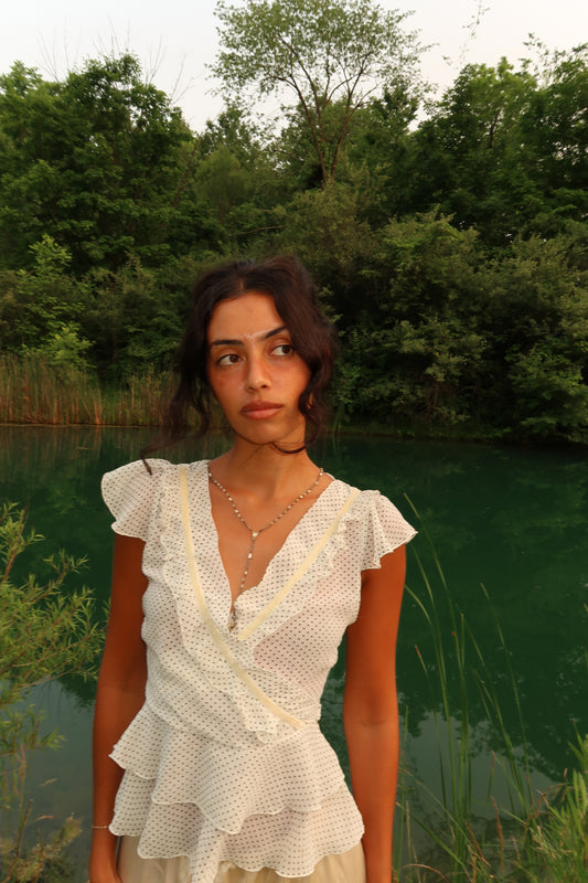 Willow Whisper Wrap Top (XS)