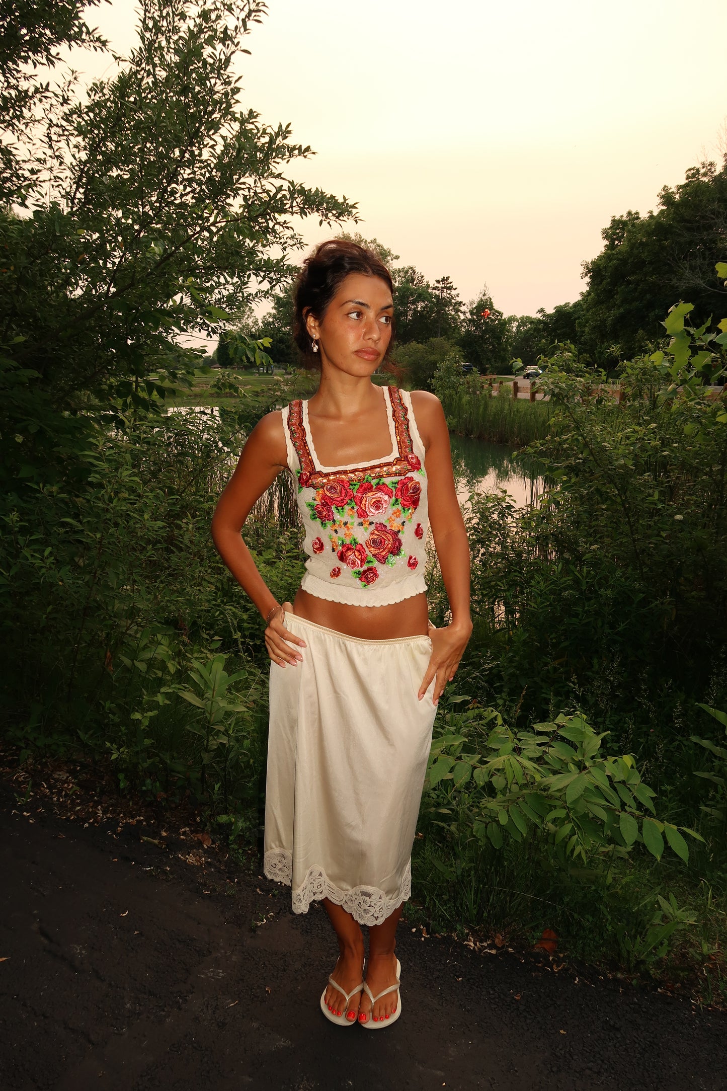 Blumarine flora Mexicana Crop (XS-S)