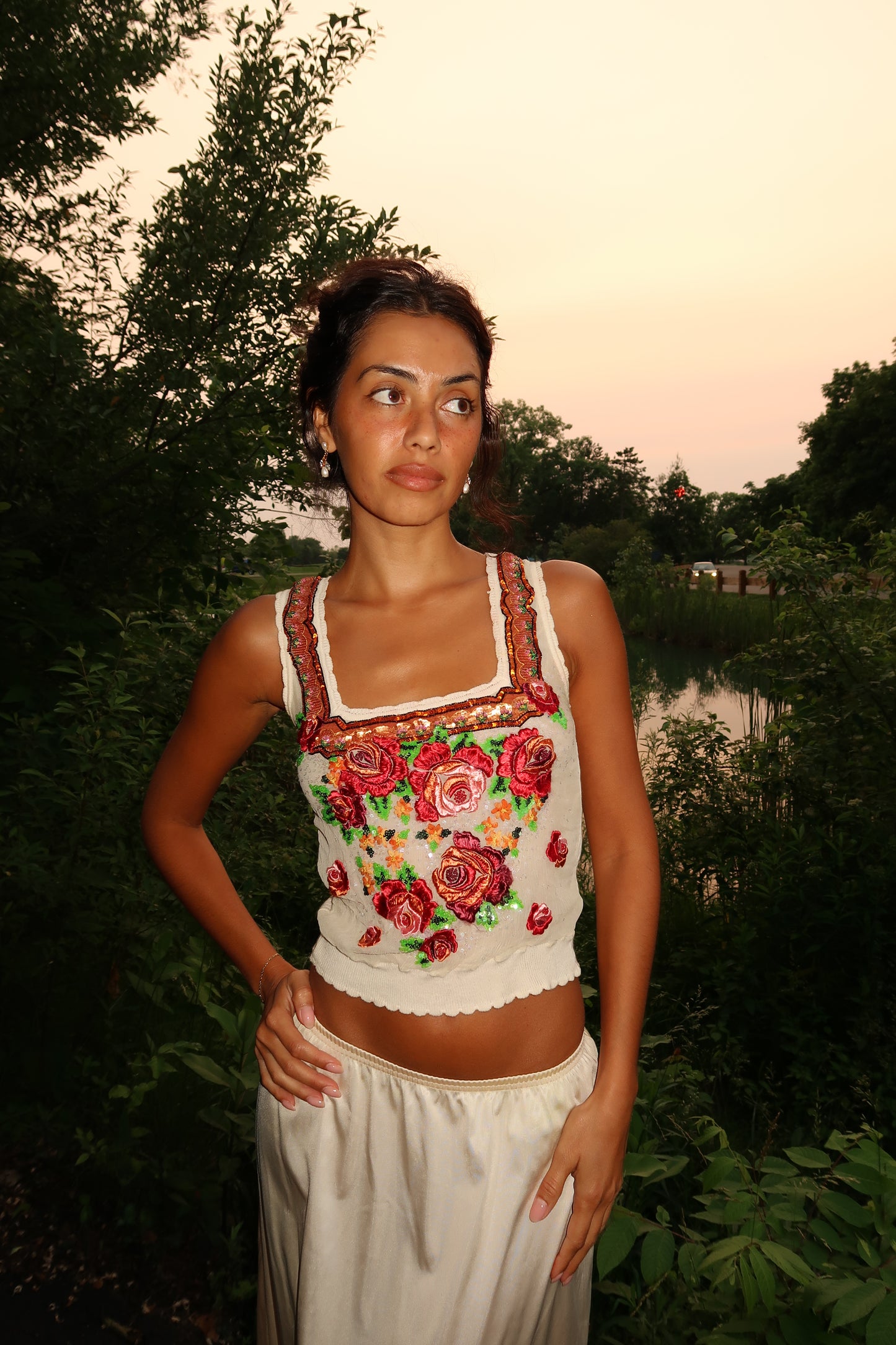 Blumarine flora Mexicana Crop (XS-S)