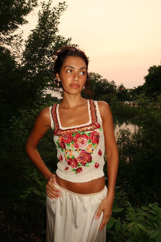 Blumarine flora Mexicana Crop (XS-S)