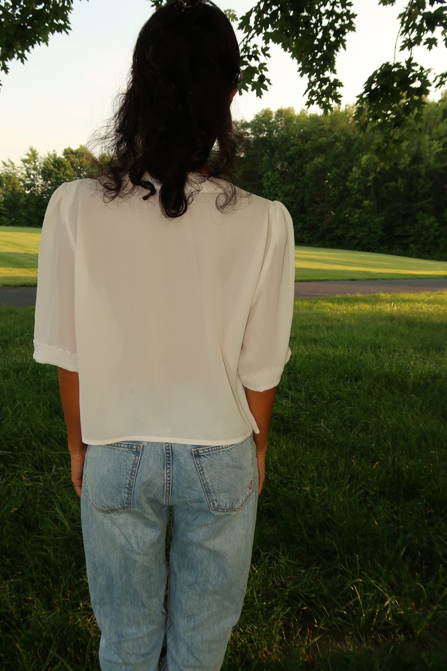 Pearl Bloom Blouse (S-M)