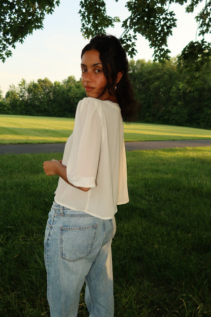 Pearl Bloom Blouse (S-M)