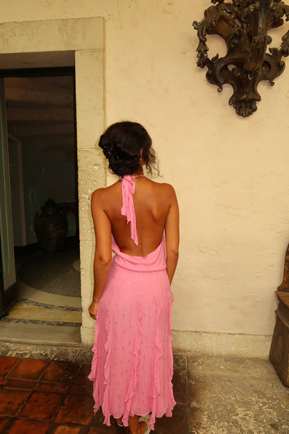 Rosé Stardust Gown (XS-S)