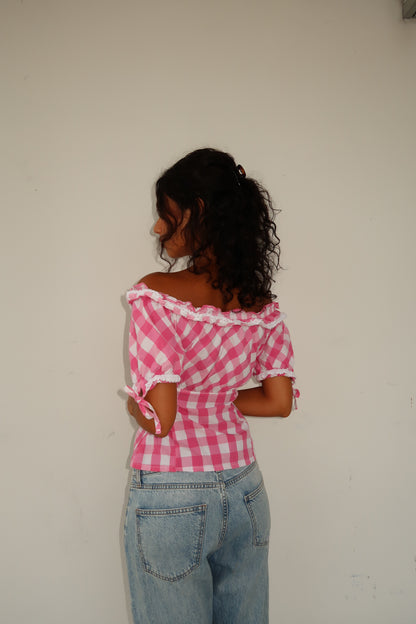 Rosie Gingham Blouse (XXS-XS)