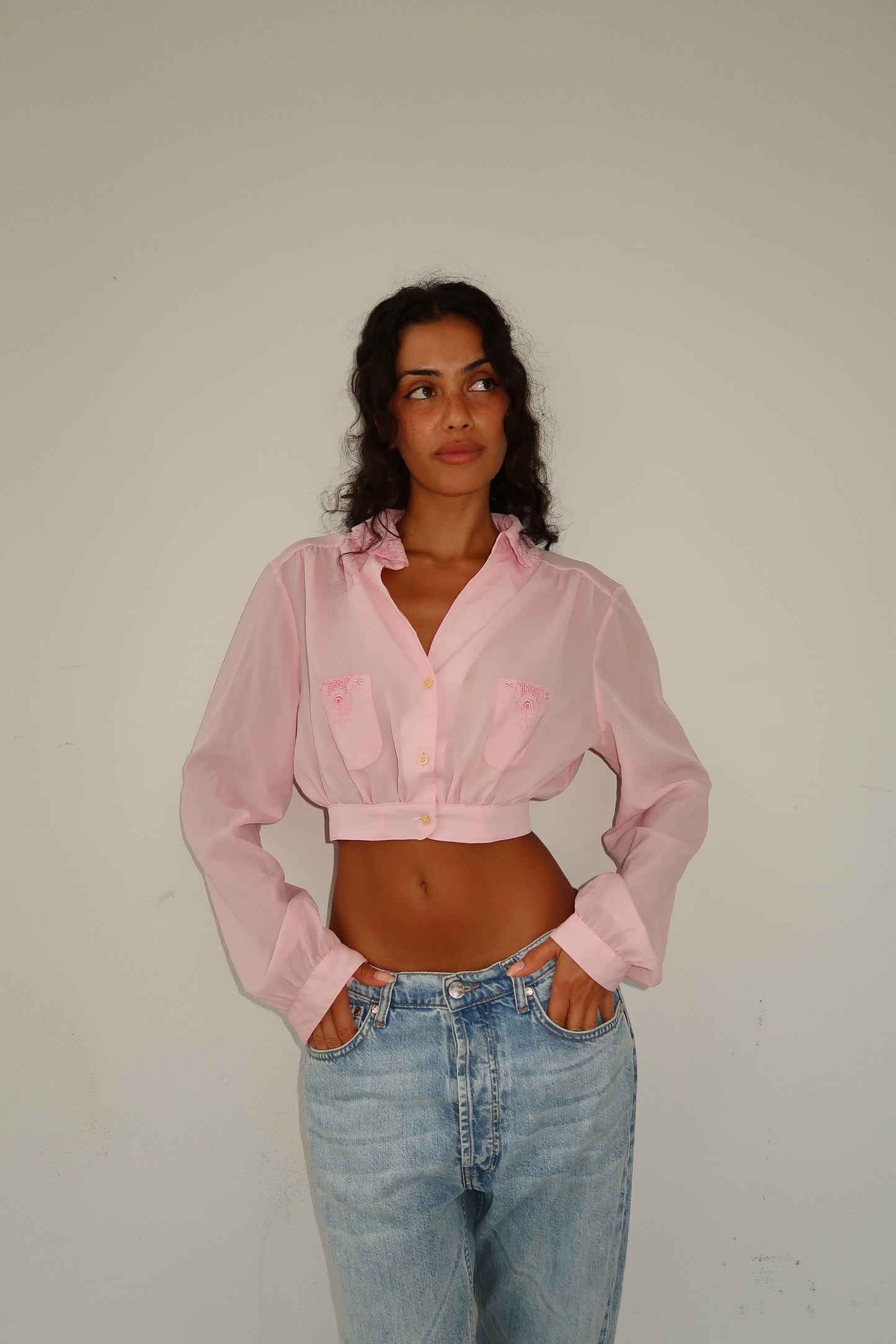 Rosewood Crop Shirt (XS)