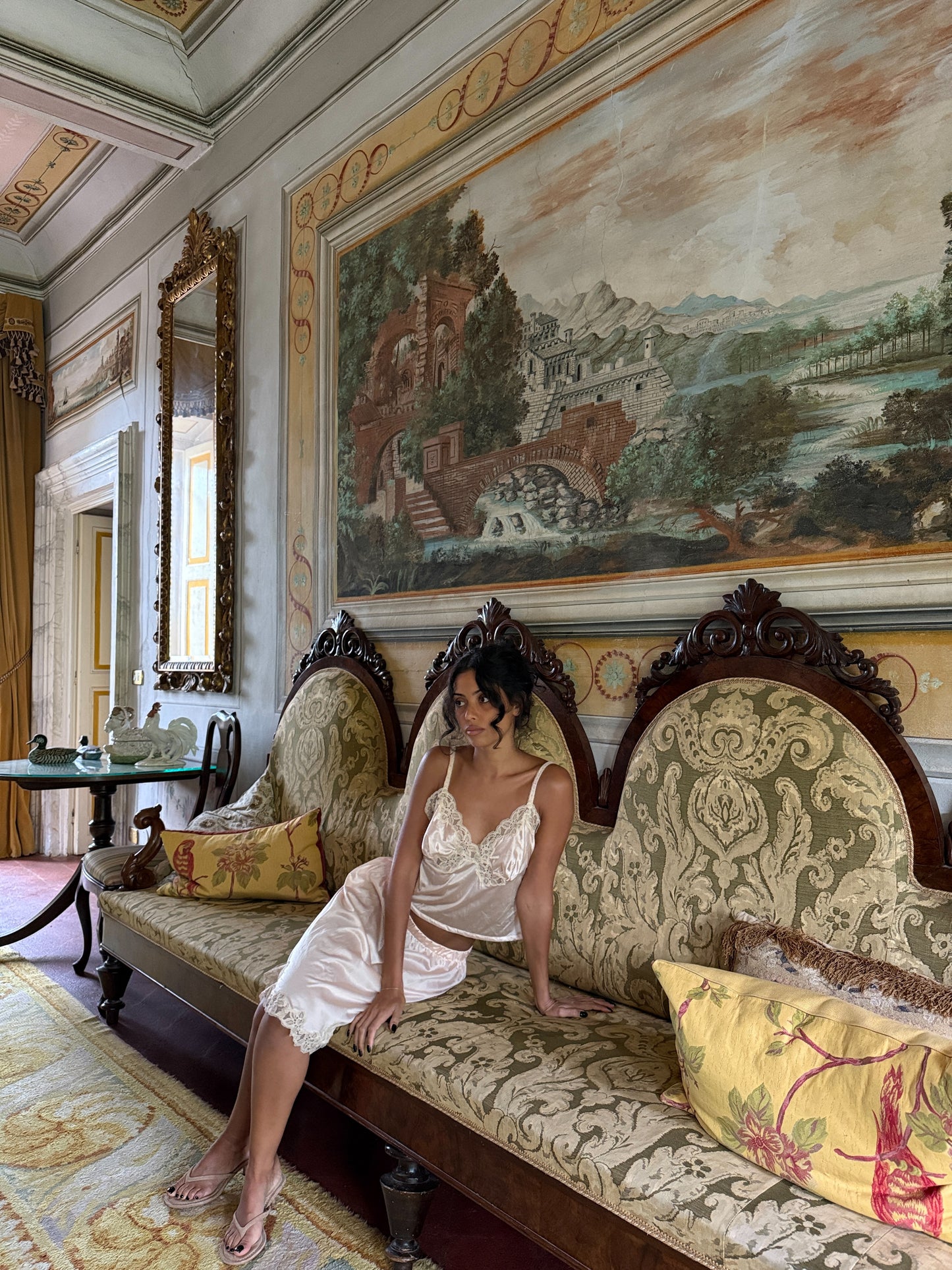 Ivory Lace Camisole Set (S-M)