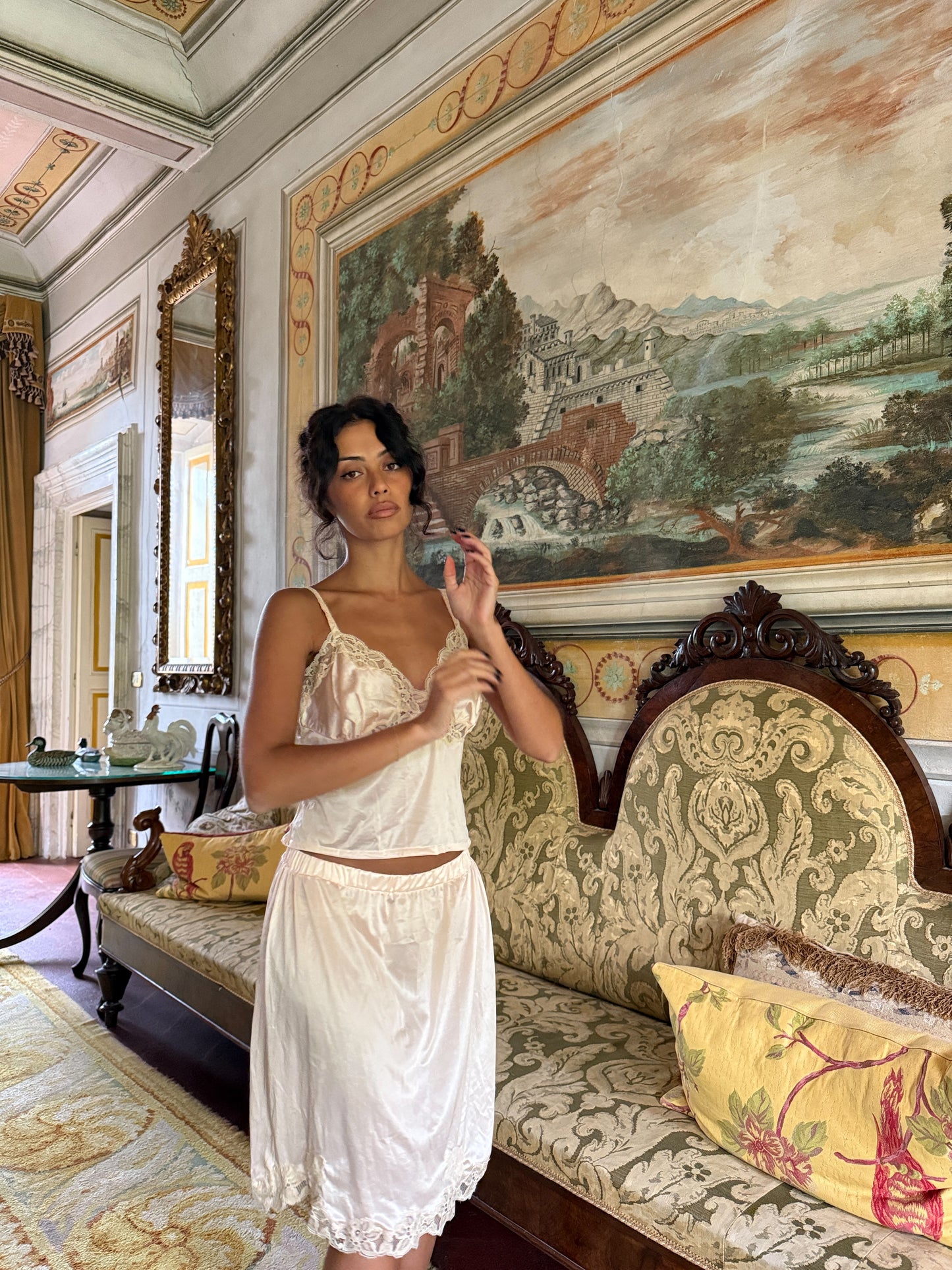 Ivory Lace Camisole Set (S-M)