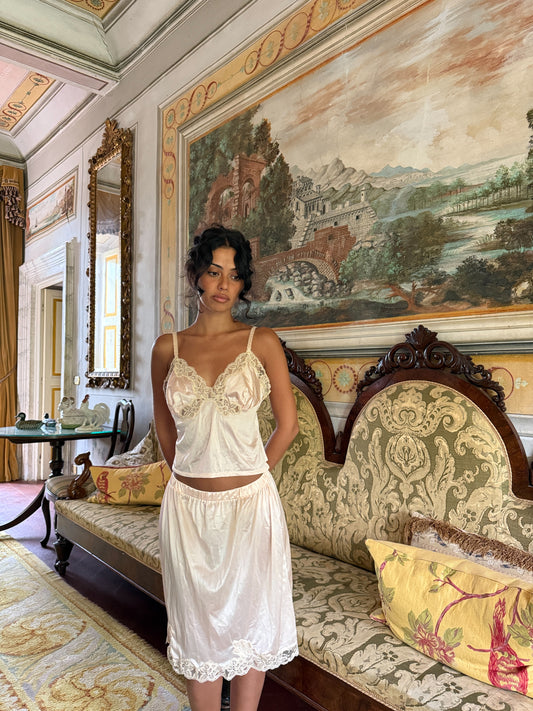 Ivory Lace Camisole Set (S-M)