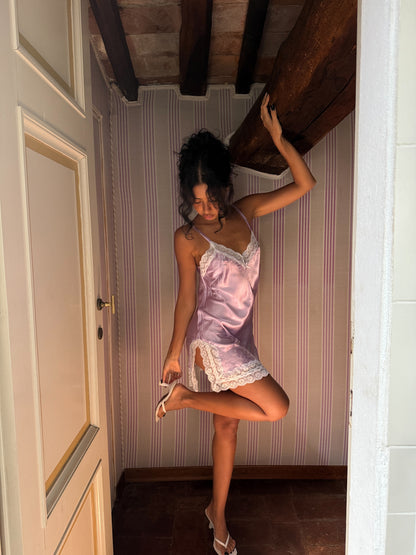 Lilac Lace Slip Dress (XS-S)