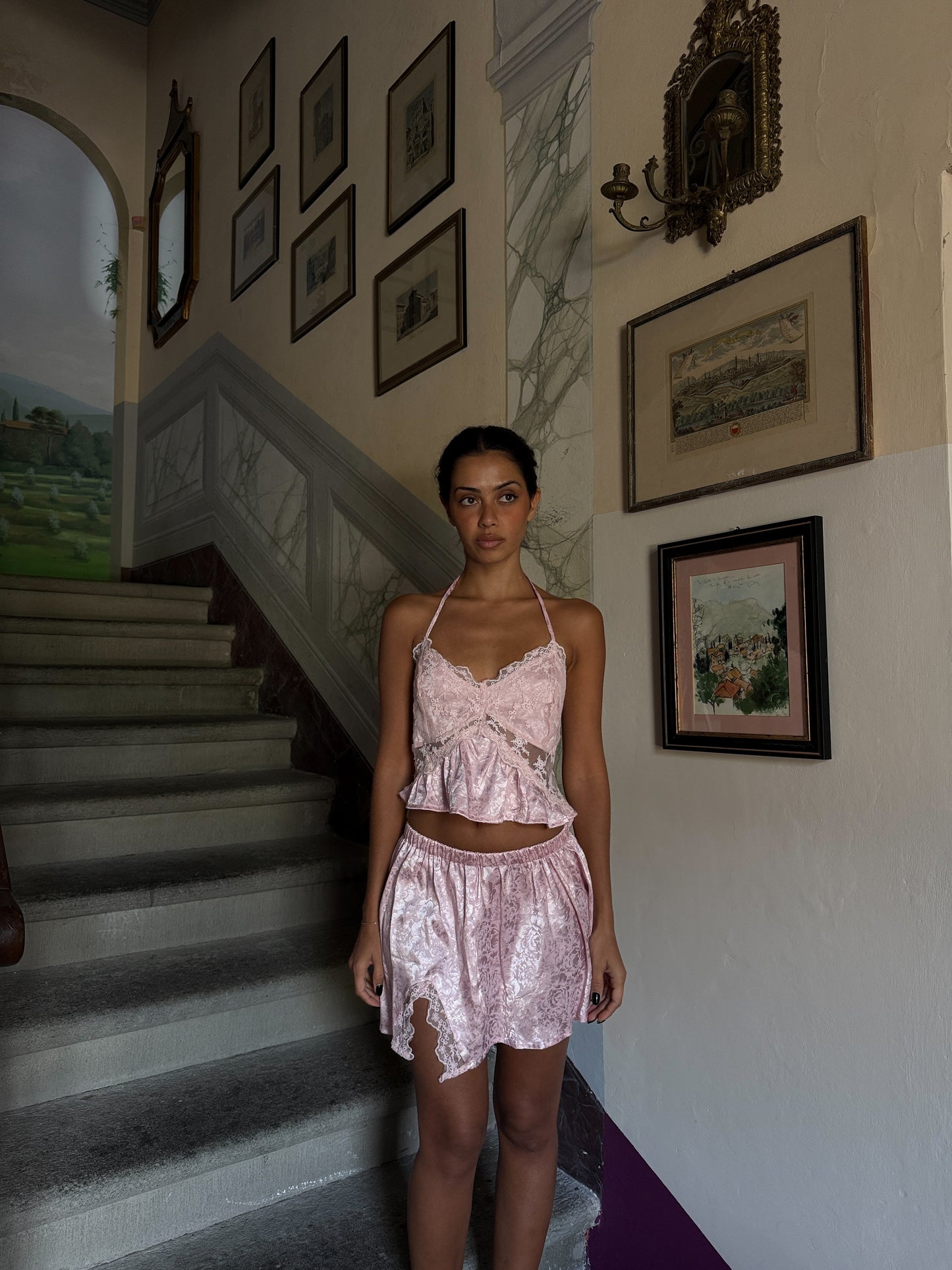 Pink Baroque Lace Set (XS-S)