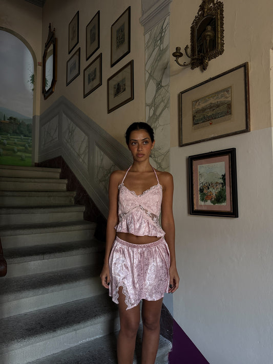 Pink Baroque Lace Set (XS-S)