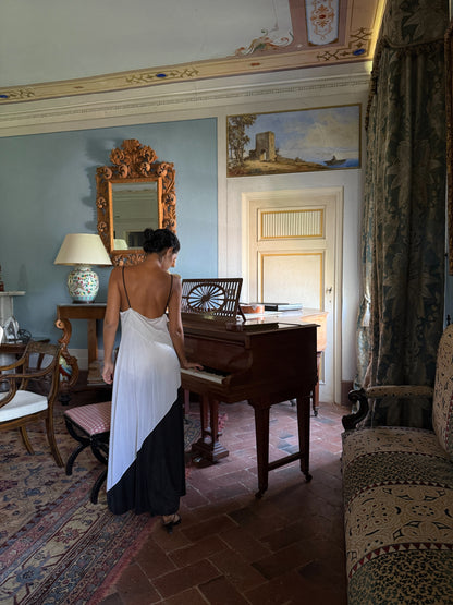 Bianco Nero Maxi Slip Dress (S-M)