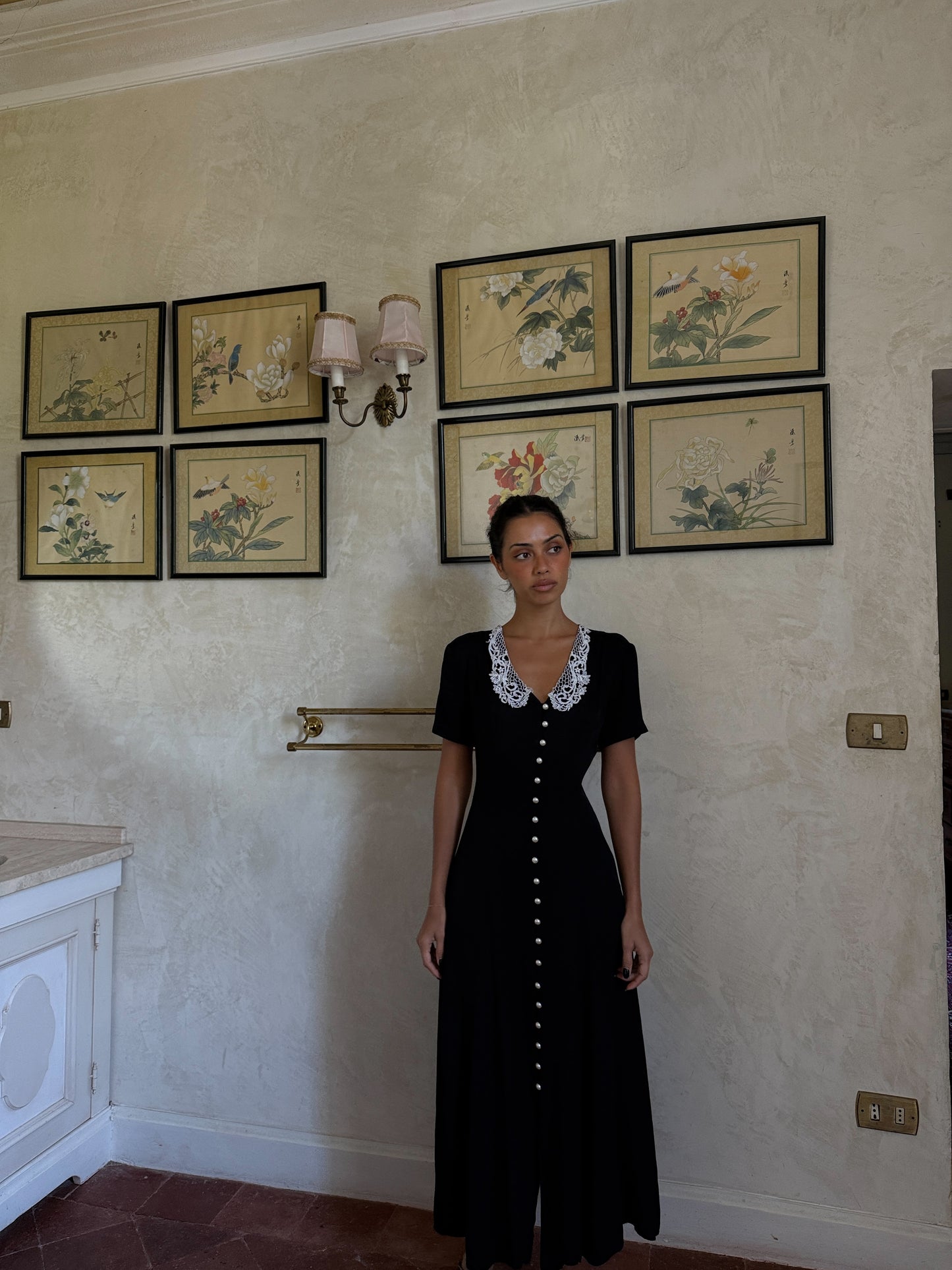 Midnight Collar Dress (XS-S)