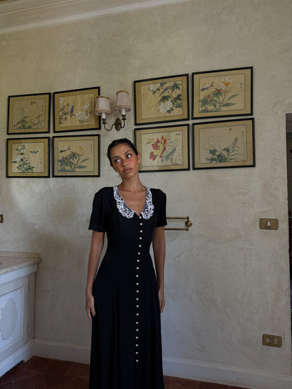 Midnight Collar Dress (XS-S)